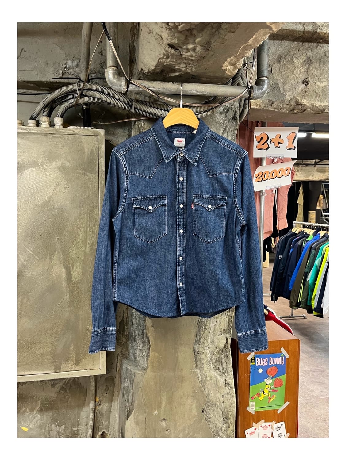 리바이스 웨스턴 데님 셔츠 S  #csz3313 상품이미지1