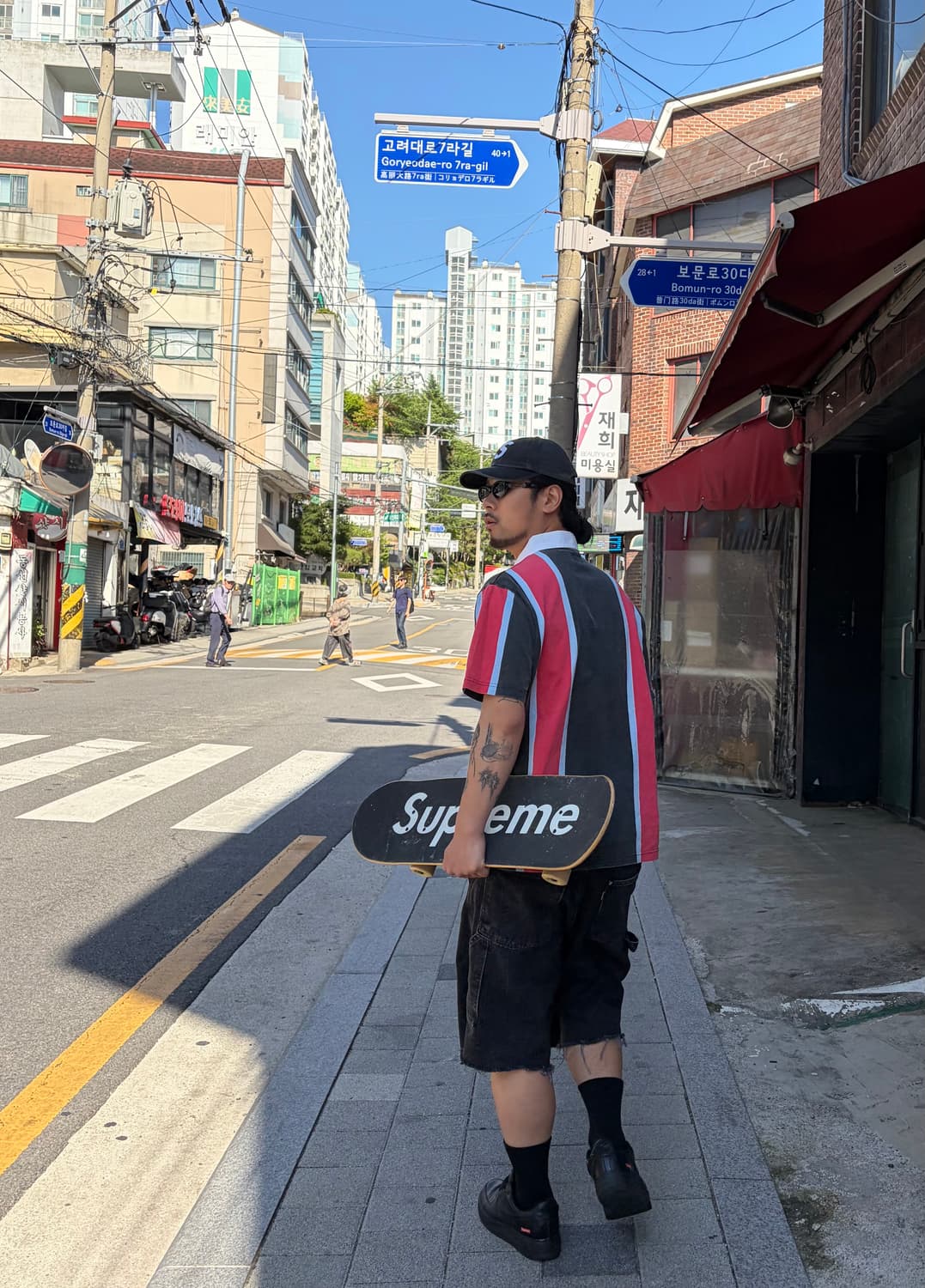 슈프림 스트라이프 럭비티 상품이미지3