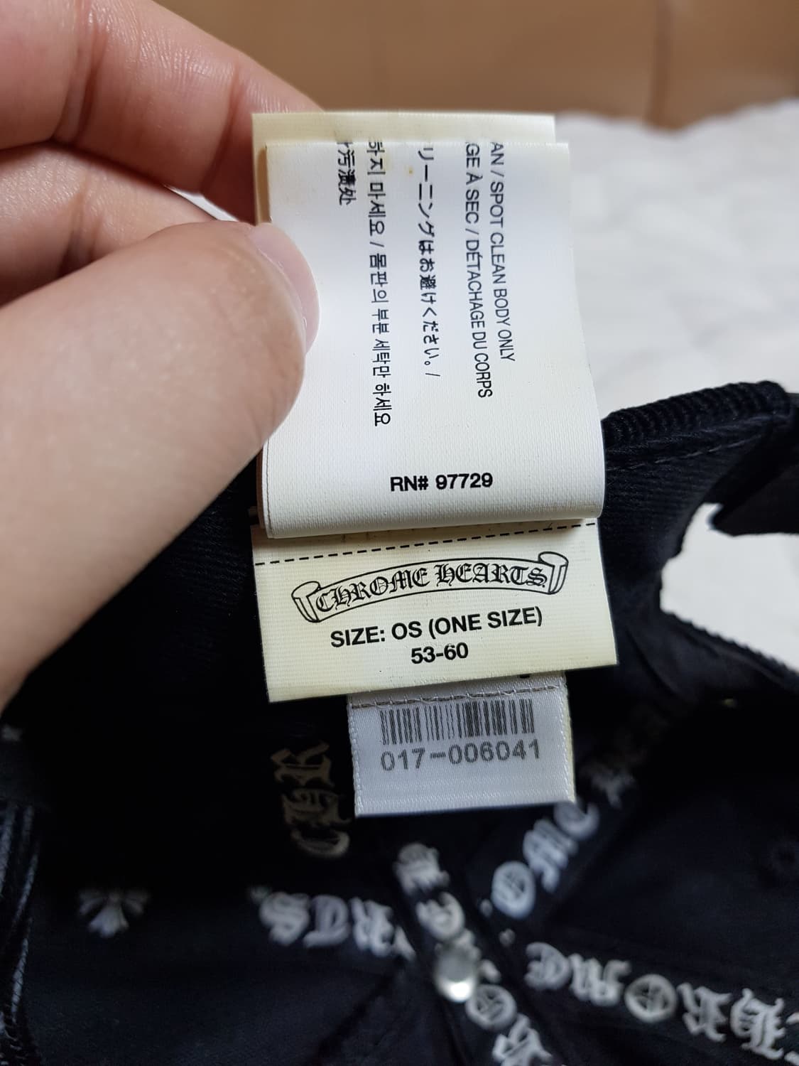 크롬하츠 대거 코듀로이 캡 모자 볼캡 블랙 상품이미지10