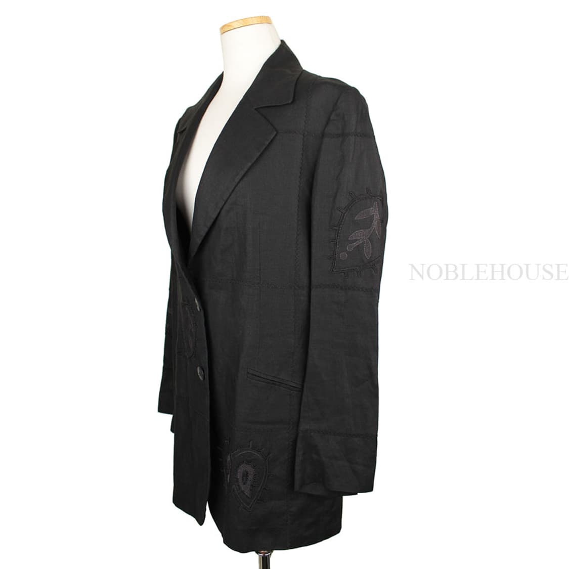 아이스버그 블랙 자수 린넨 자켓(이44) 상품이미지2