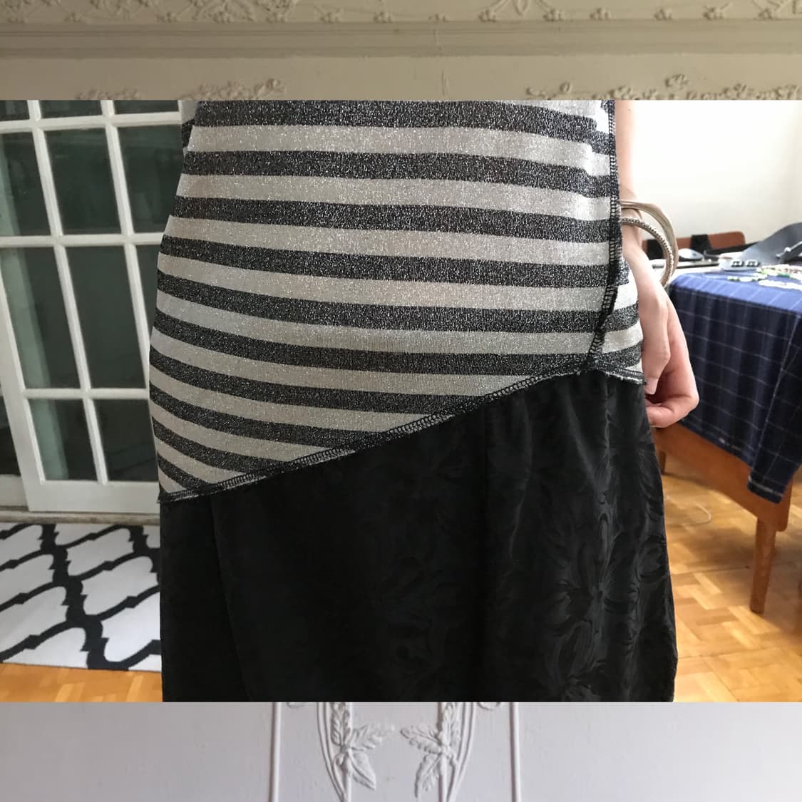 vintage stripe pattern sleeveless  상품이미지4