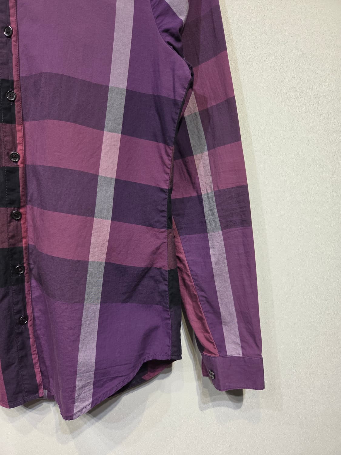 버버리 브릿 (BURBERRY BRIT) 퍼플 노바체크 셔츠 상품이미지5