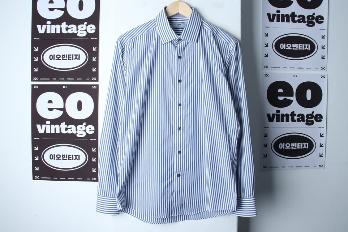(L-XL) 레노마 셔츠 남방 스트라이프 블루 놈코어-H32654 상품이미지2