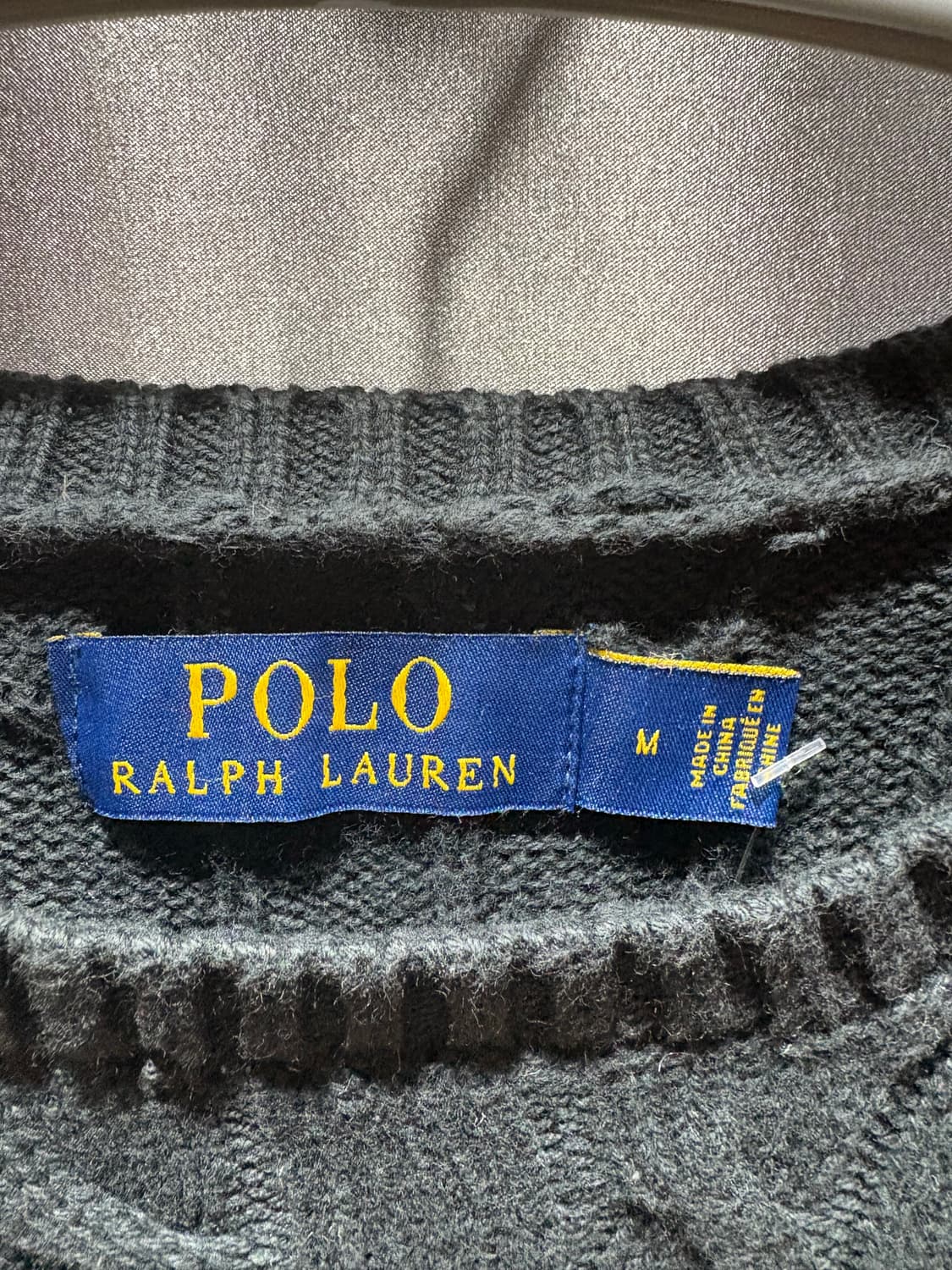 M 폴로랄프로렌 레드포니 블랙 케이블 니트 상품이미지5