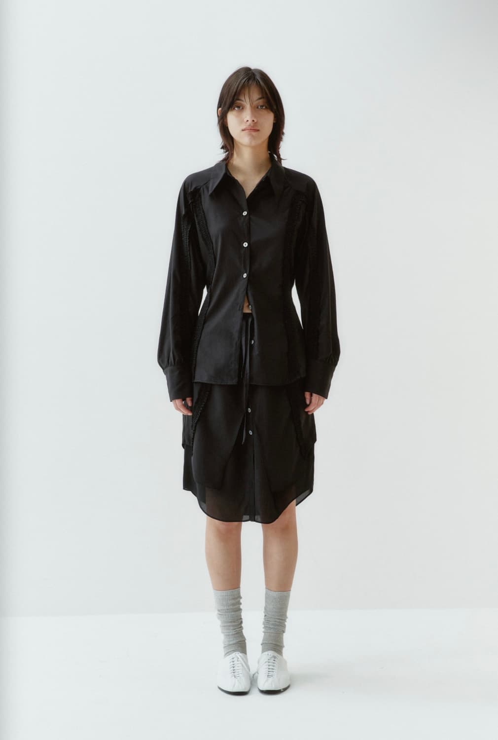 김미더영 새틴 블라우스 상품이미지1