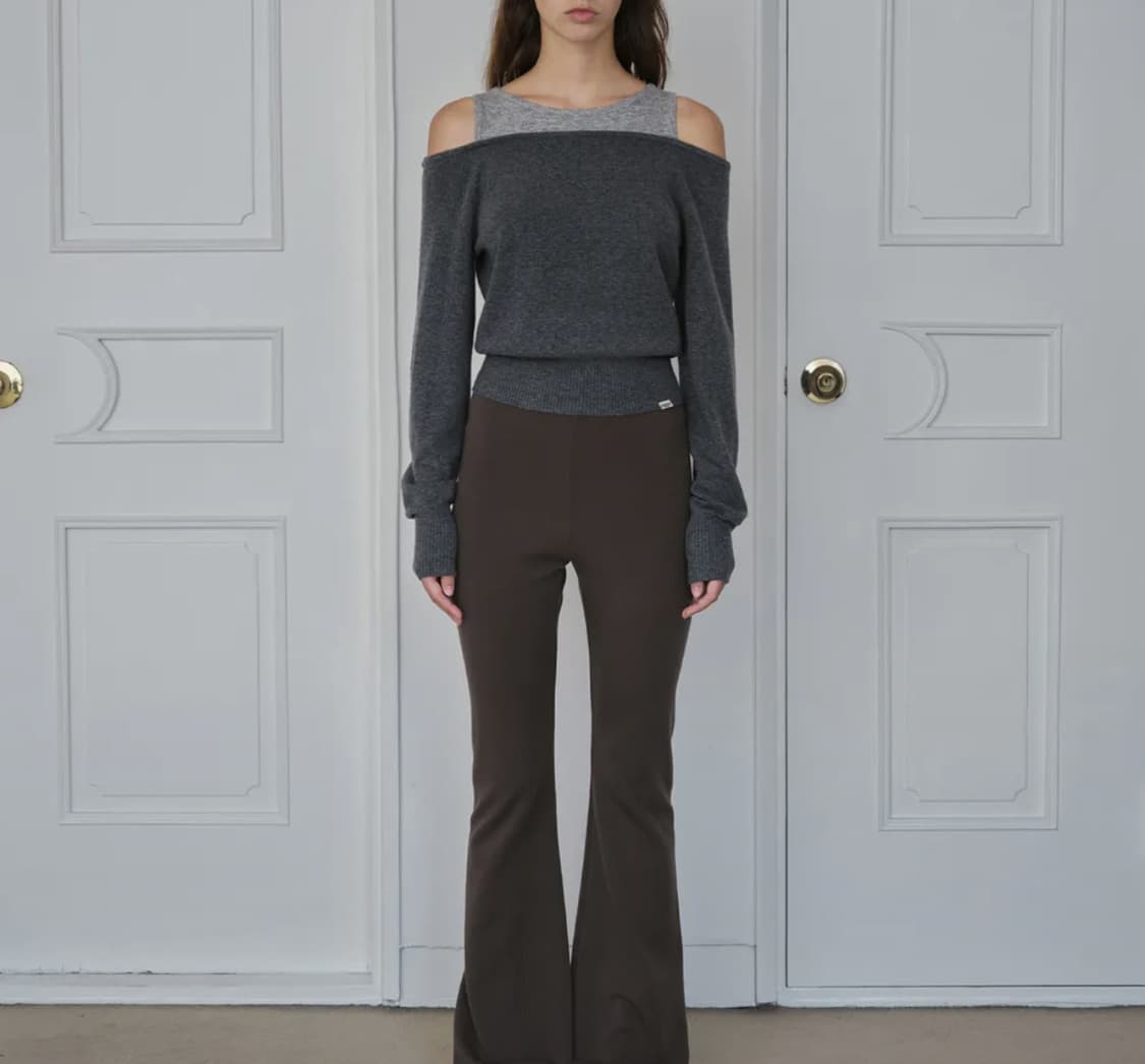 시메트릭퍼센트 오프숄더 니트탑 상품이미지4