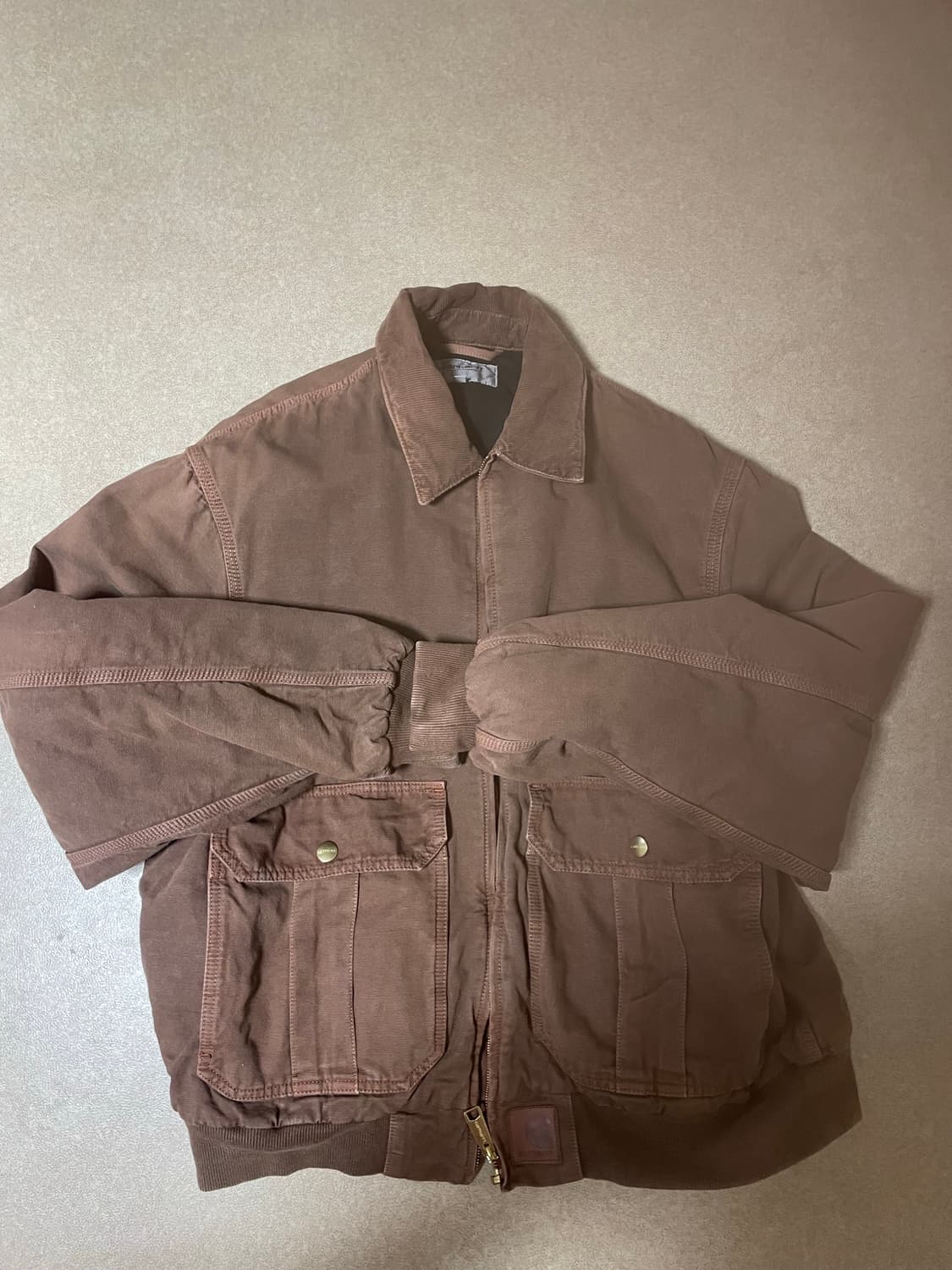 칼하트 스톤워시드 자켓 초콜릿 상품이미지1