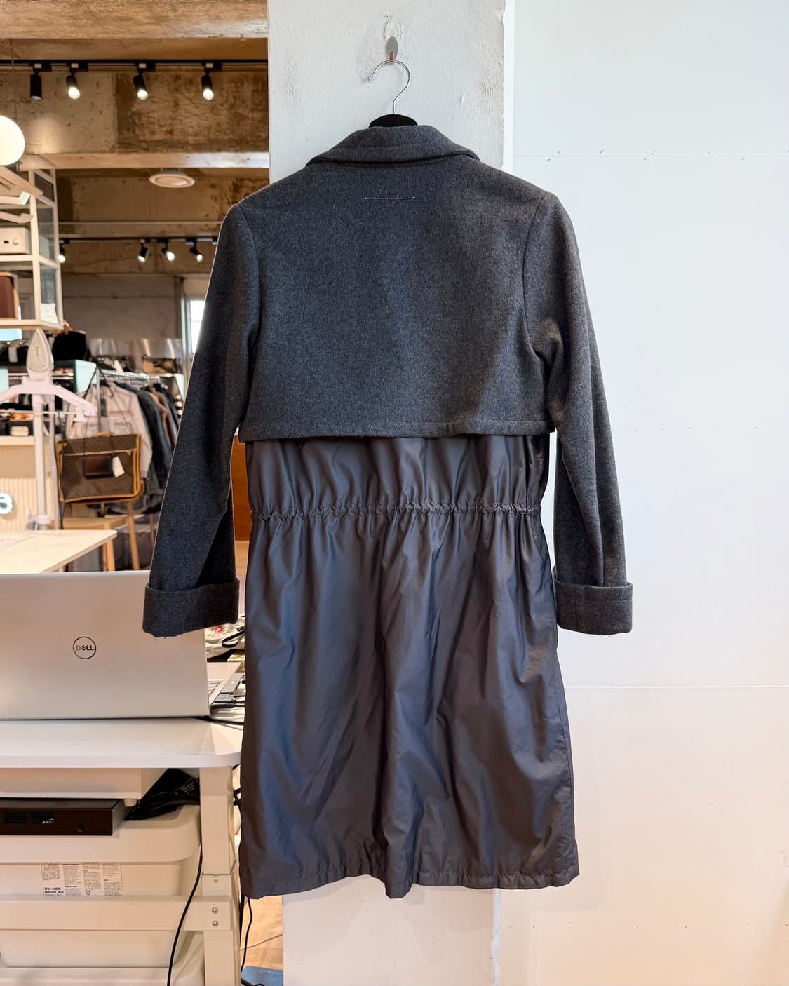 mm6 그레이 폴리마인드 레이어드 코트  상품이미지7