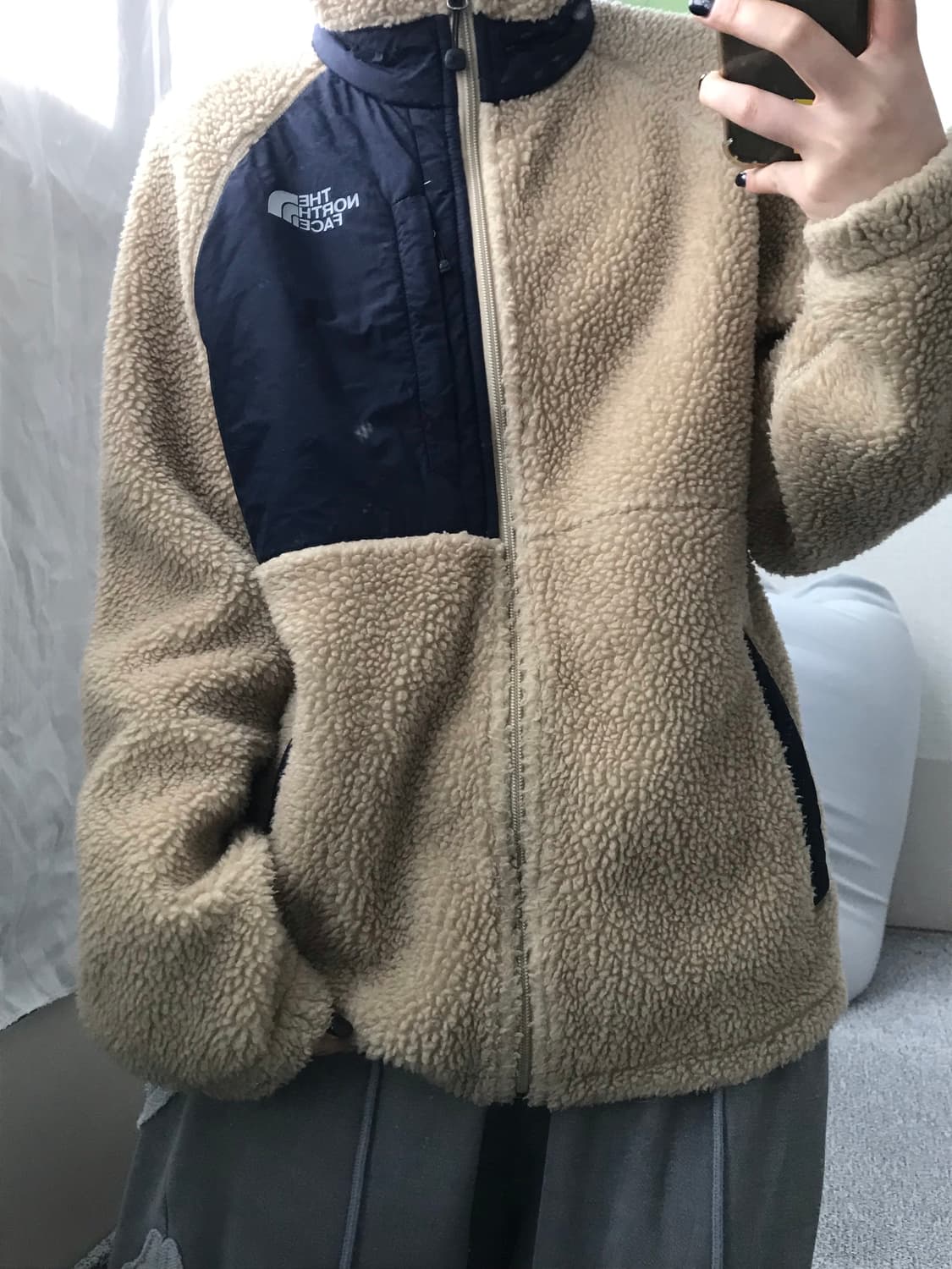 노페 베이지 후리스 상품이미지2