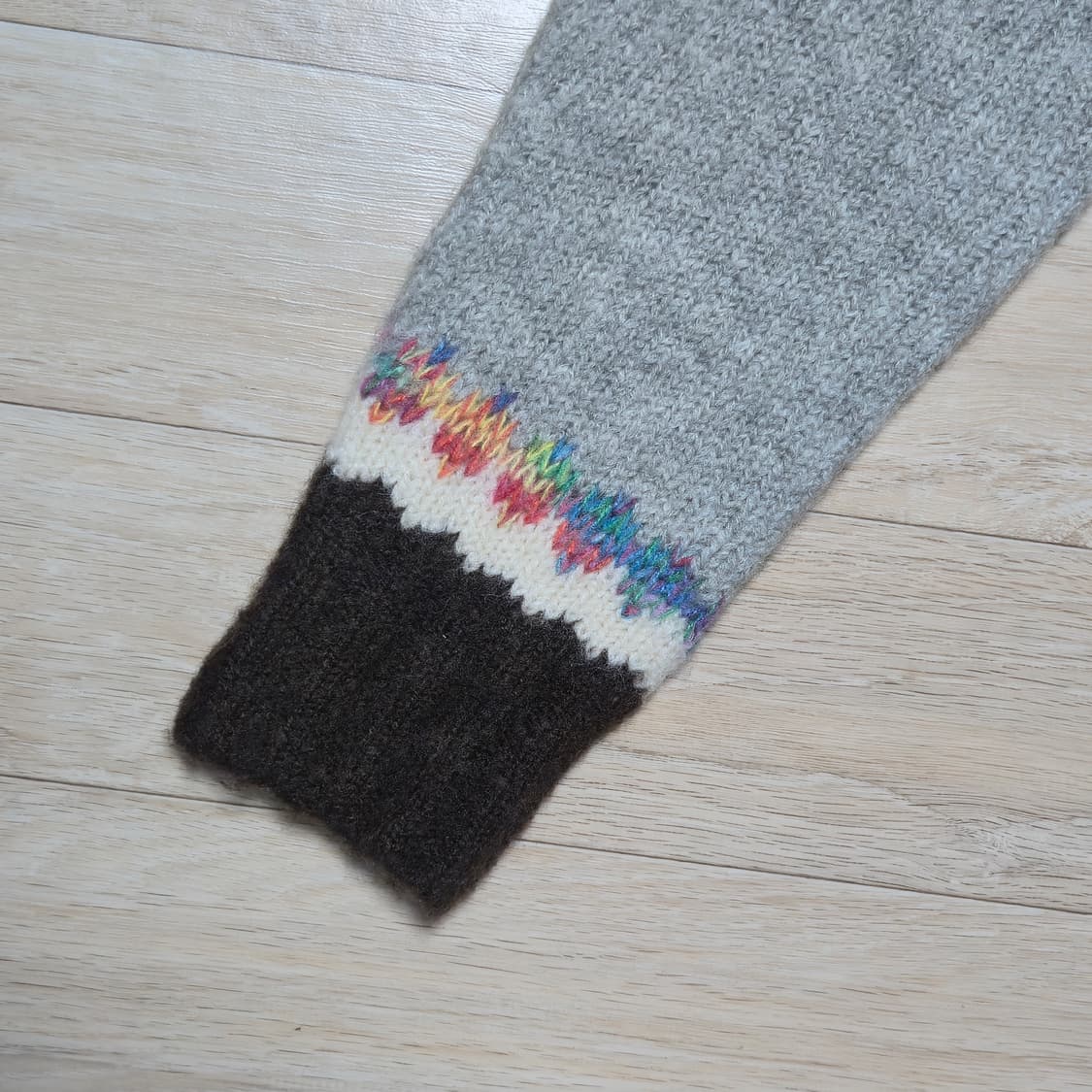 크롭 노르딕 패턴 니트 스웨터 상품이미지4