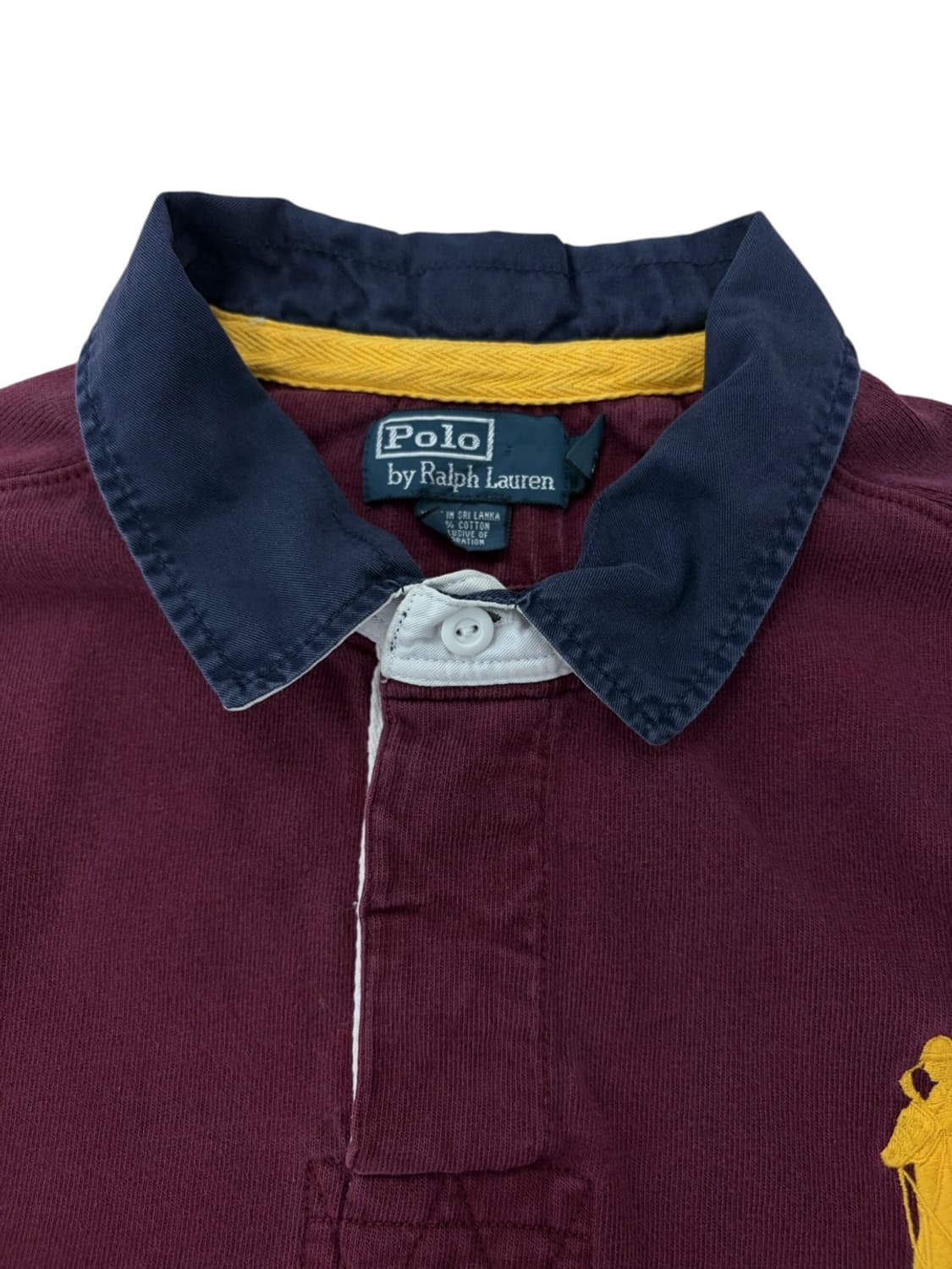 00년대 폴로 빅포니 럭비티셔츠 버건디 (2XL)  상품이미지3