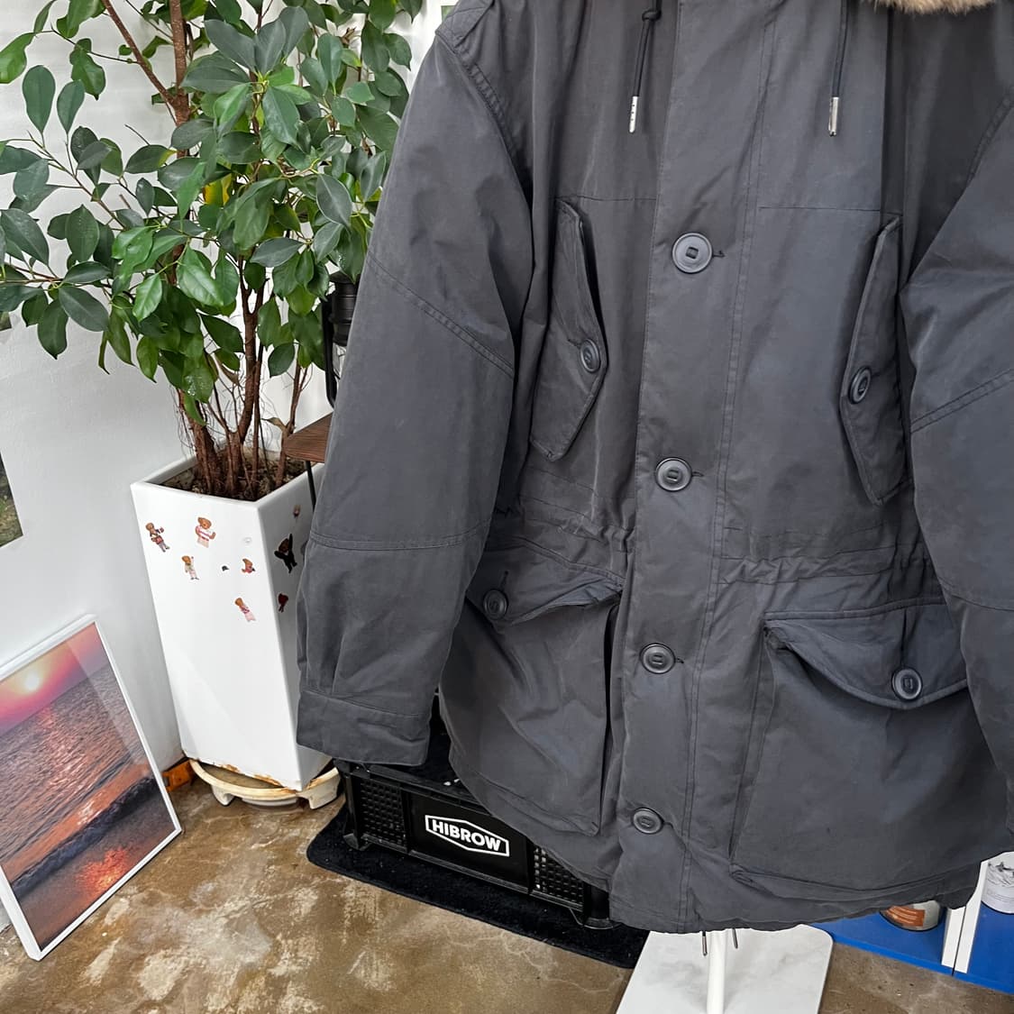 폴로랄프로렌 코요테퍼 밀리터리 다운파카 L 상품이미지3