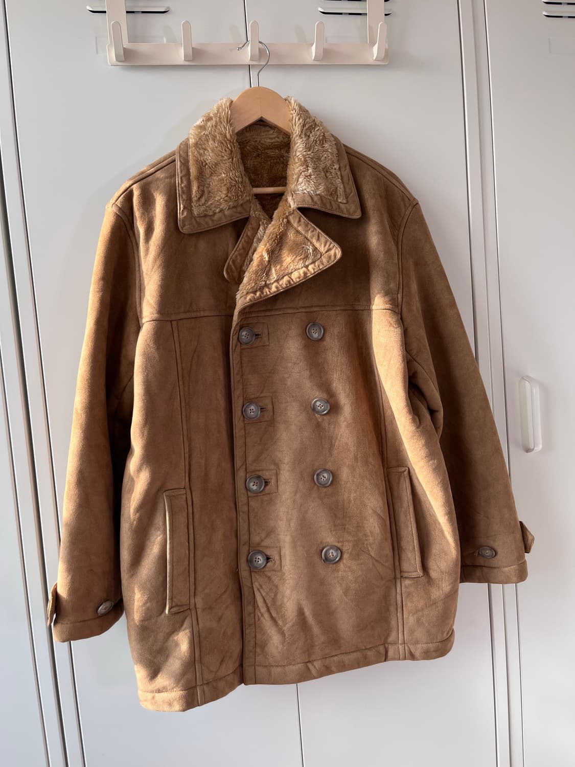 빈티지 스웨이드 무스탕 퍼코트 상품이미지4