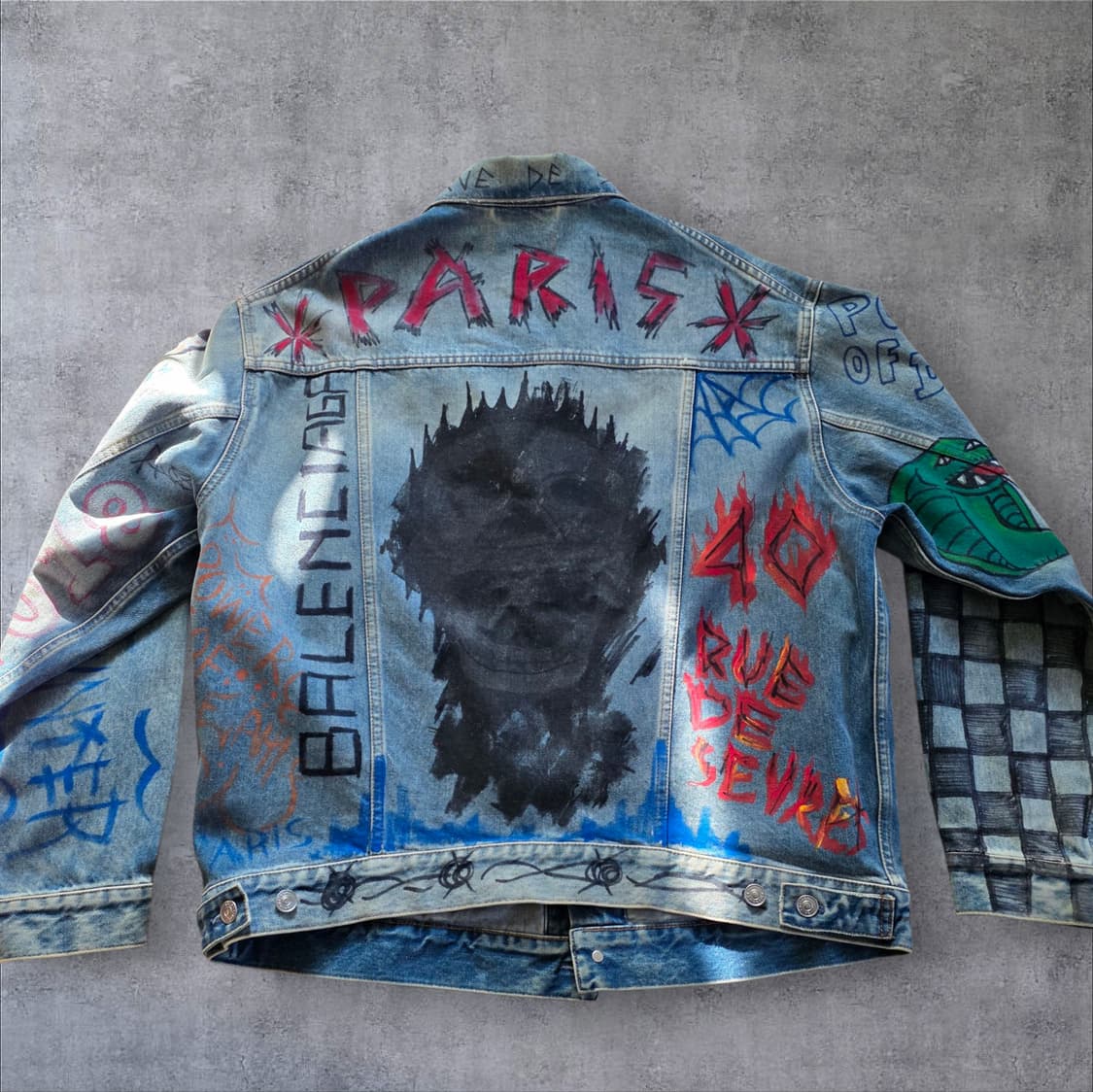 [명작] 발렌시아가 PARIS 명작 그래피티 데님 트러커 type 3 상품이미지2