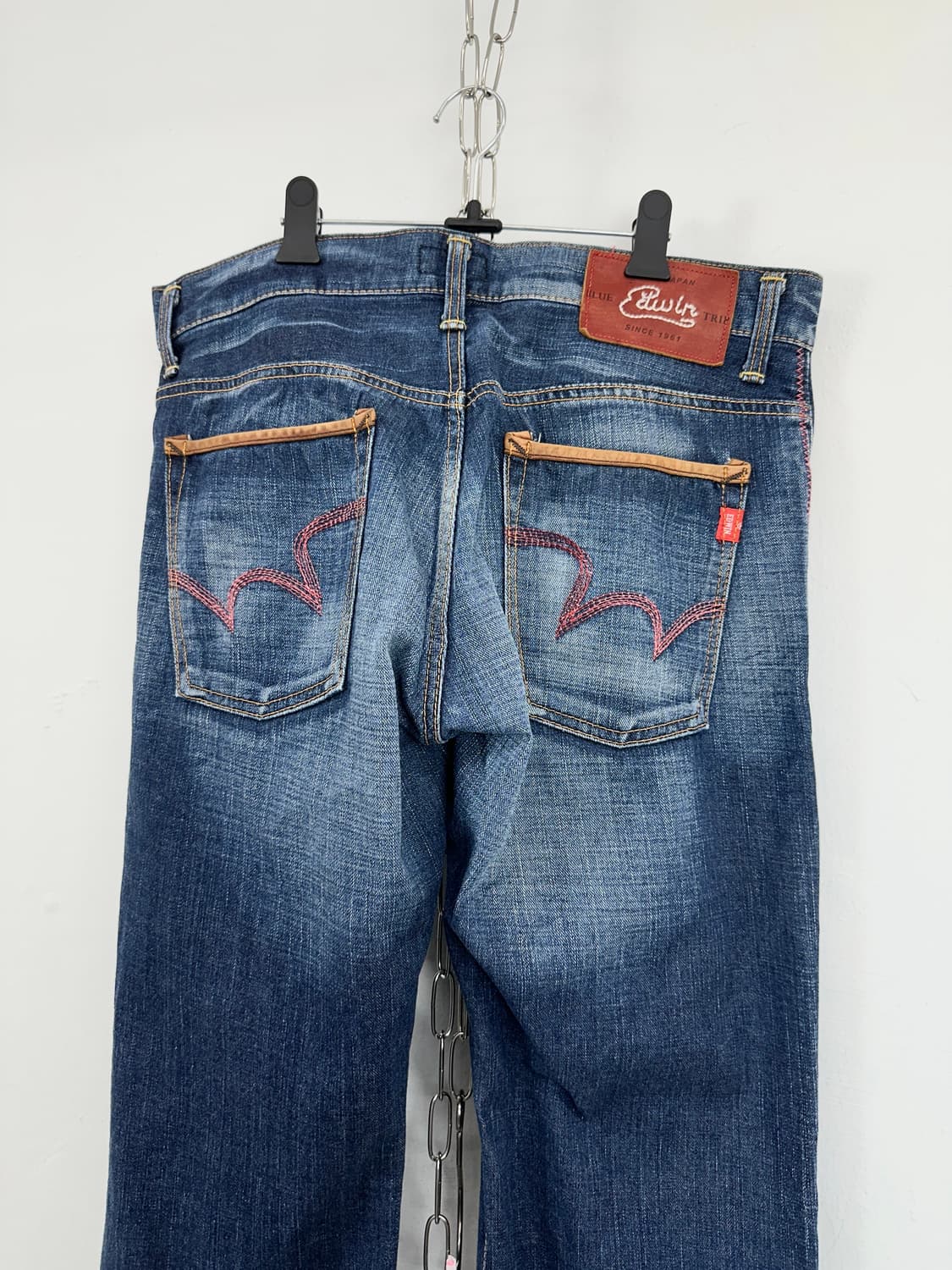 Edwin Blue Trip Leather Trim Back Pocket 상품이미지6