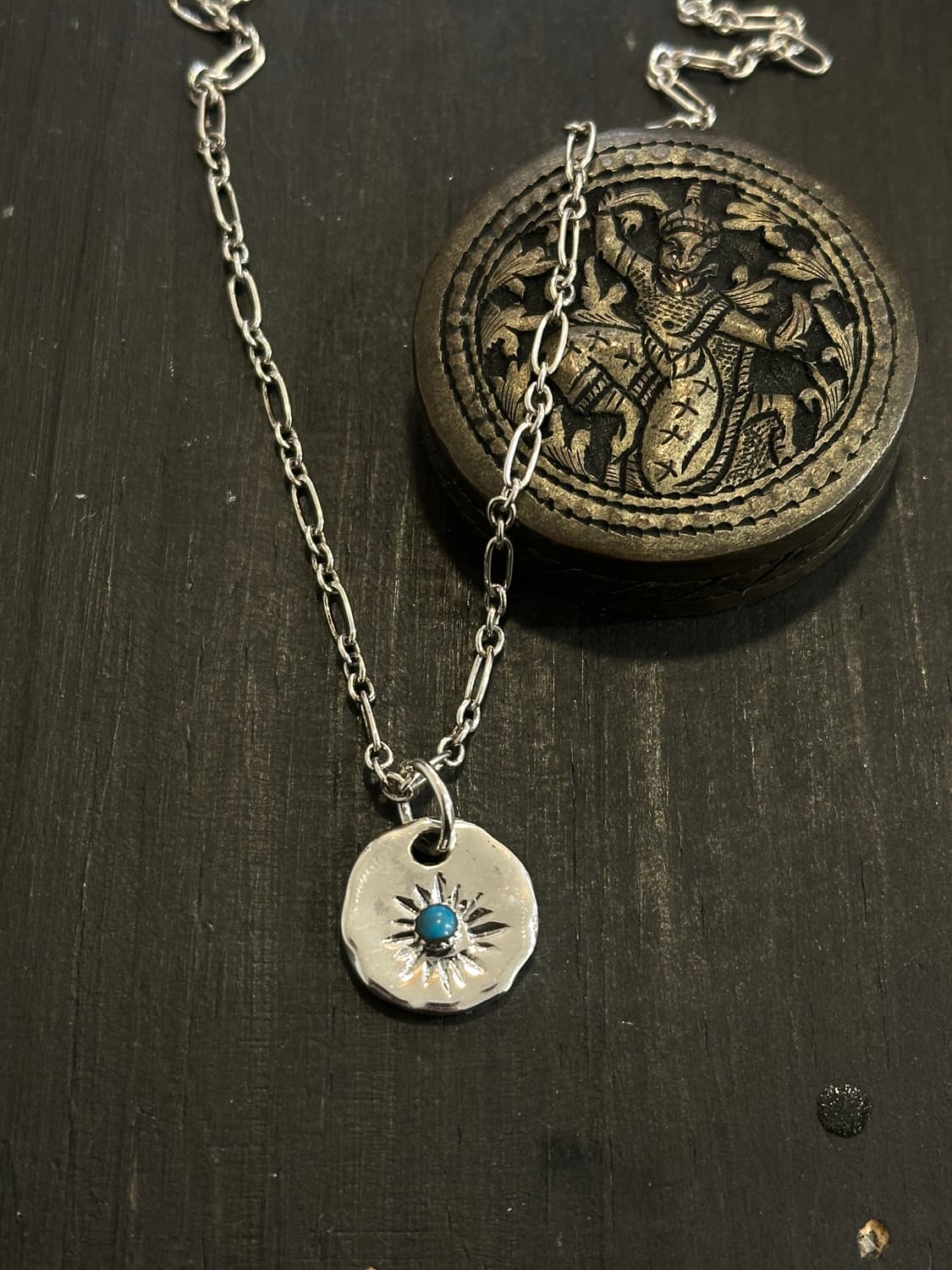 Turquoise star 925silver necklace 상품이미지1