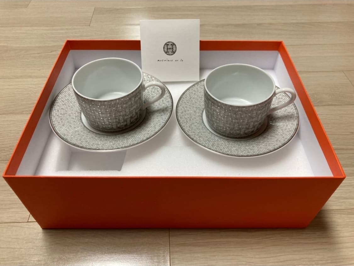 에르메스 모자이크 24 플래티넘 티컵 & 소서 상품이미지3