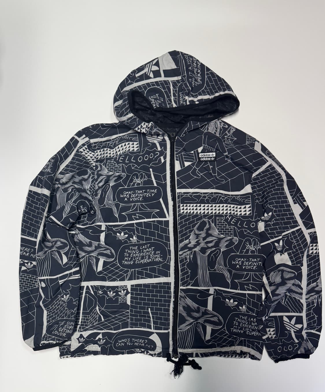 희귀!! 아디다스 카툰 그래픽 후드 나일론 바람막이 L 상품이미지1