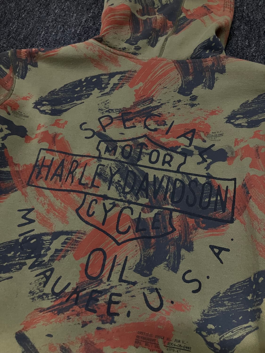 할리데이비슨 오일카모 후드집업 상품이미지6