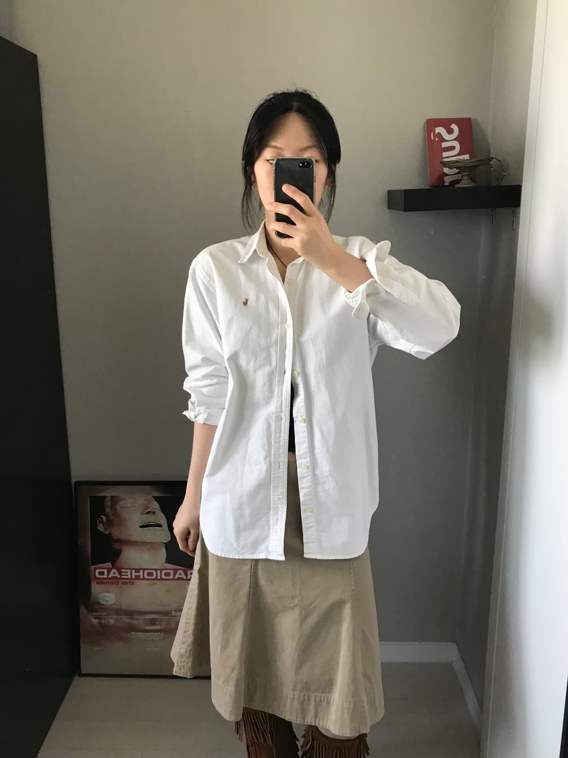 폴로 랄프로렌 포니 로고 화이트 셔츠 상품이미지1