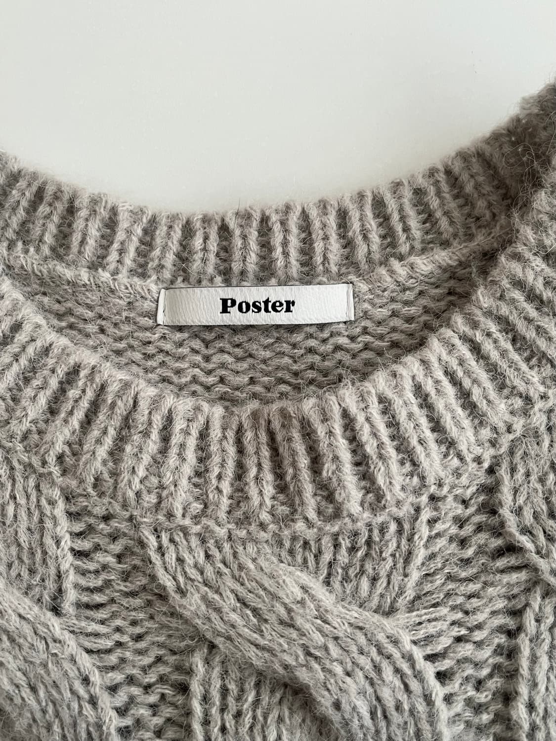 F) 제평 도매택 Poster 진주 알파카 니트 그레이 상품이미지4