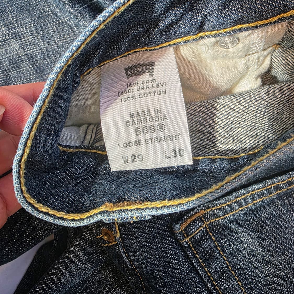 [W29L30]00s 리바이스 569 루즈스트레이트핏 데님 팬츠 상품이미지4