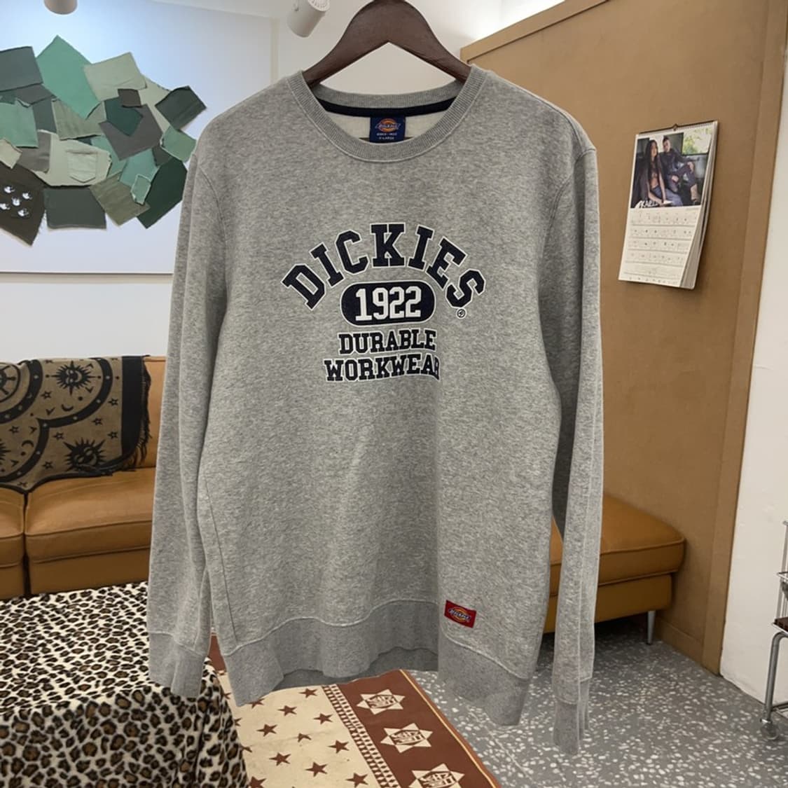 디키즈 빈티지 모던 캐주얼 아치로고 기모 맨투맨 XL C09113 상품이미지3