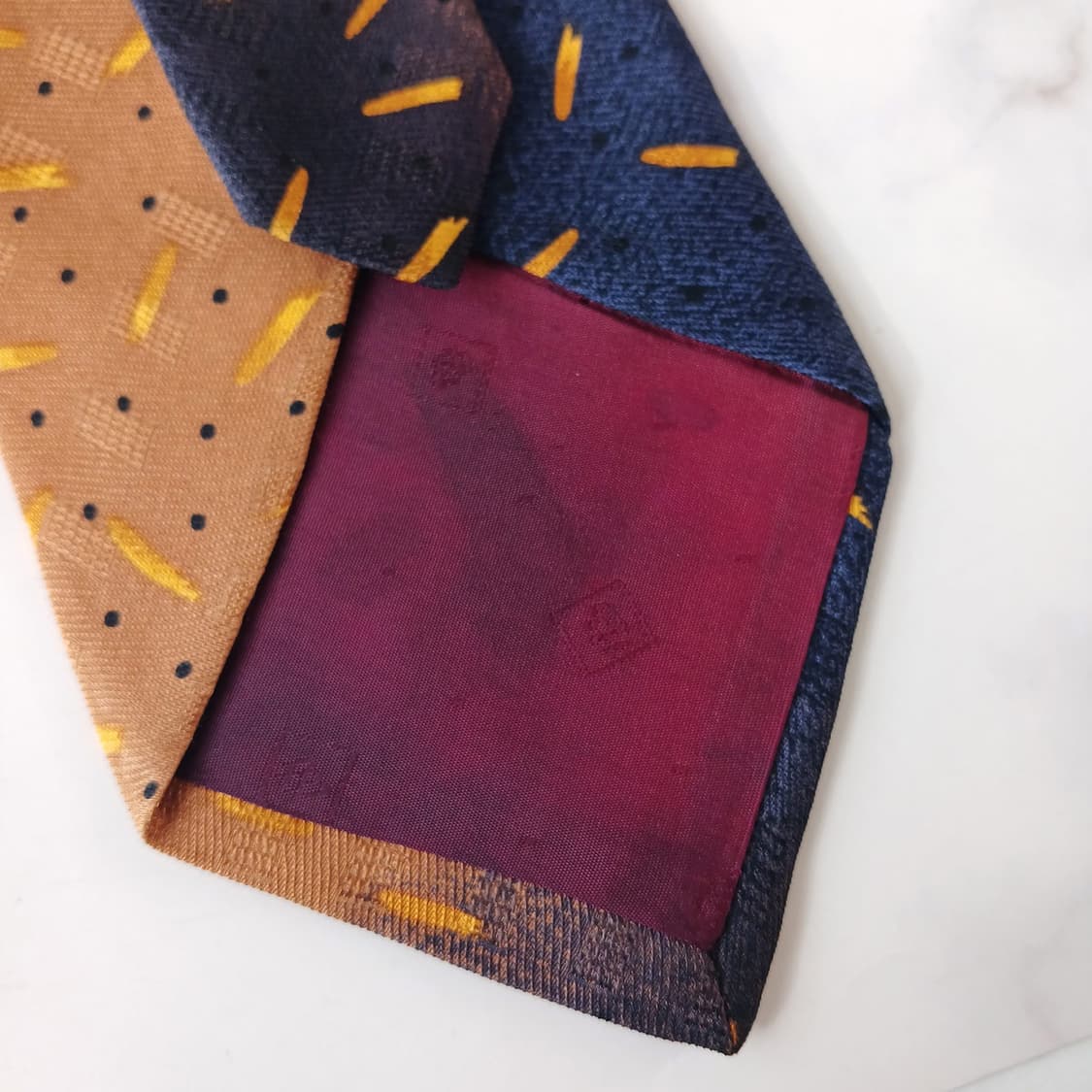 발망 실크 브라운 패턴 넥타이 9.8cm A등급 A19595
 상품이미지10