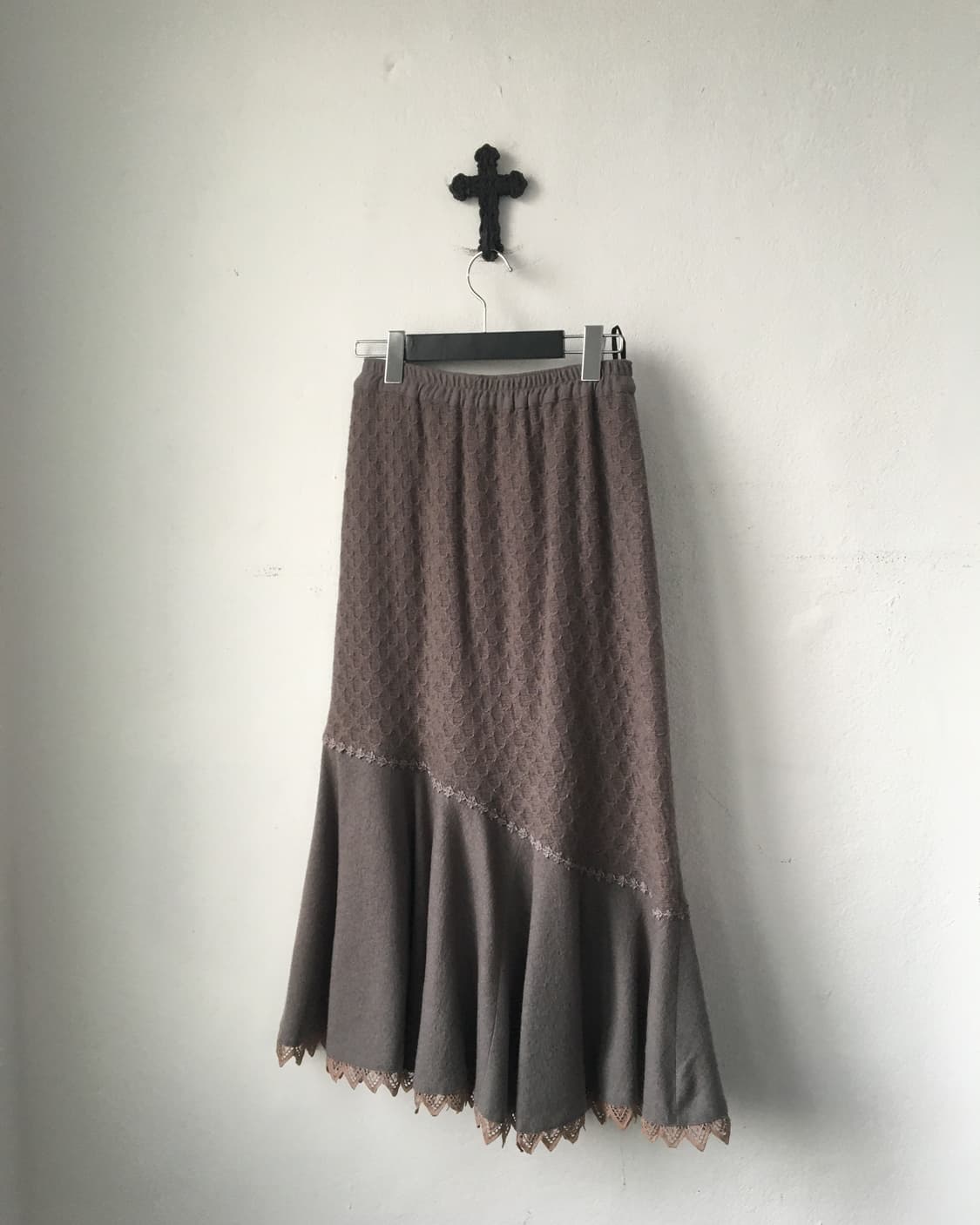Unbalanced patch point long skirt 상품이미지4
