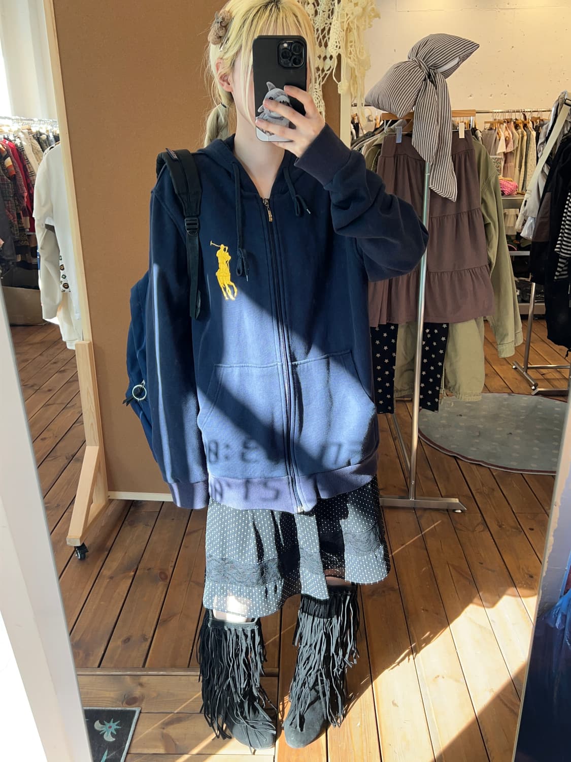 폴로 빅포니 네이비 후드집업  상품이미지1