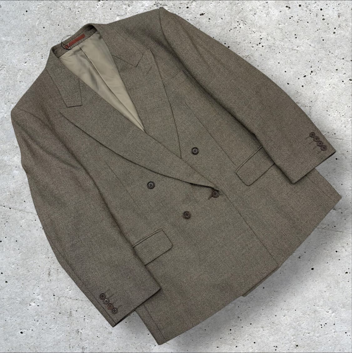 [41S] 입생로랑 뿌르 옴므 울 브라운 더블 버튼 자켓 D256 상품이미지1