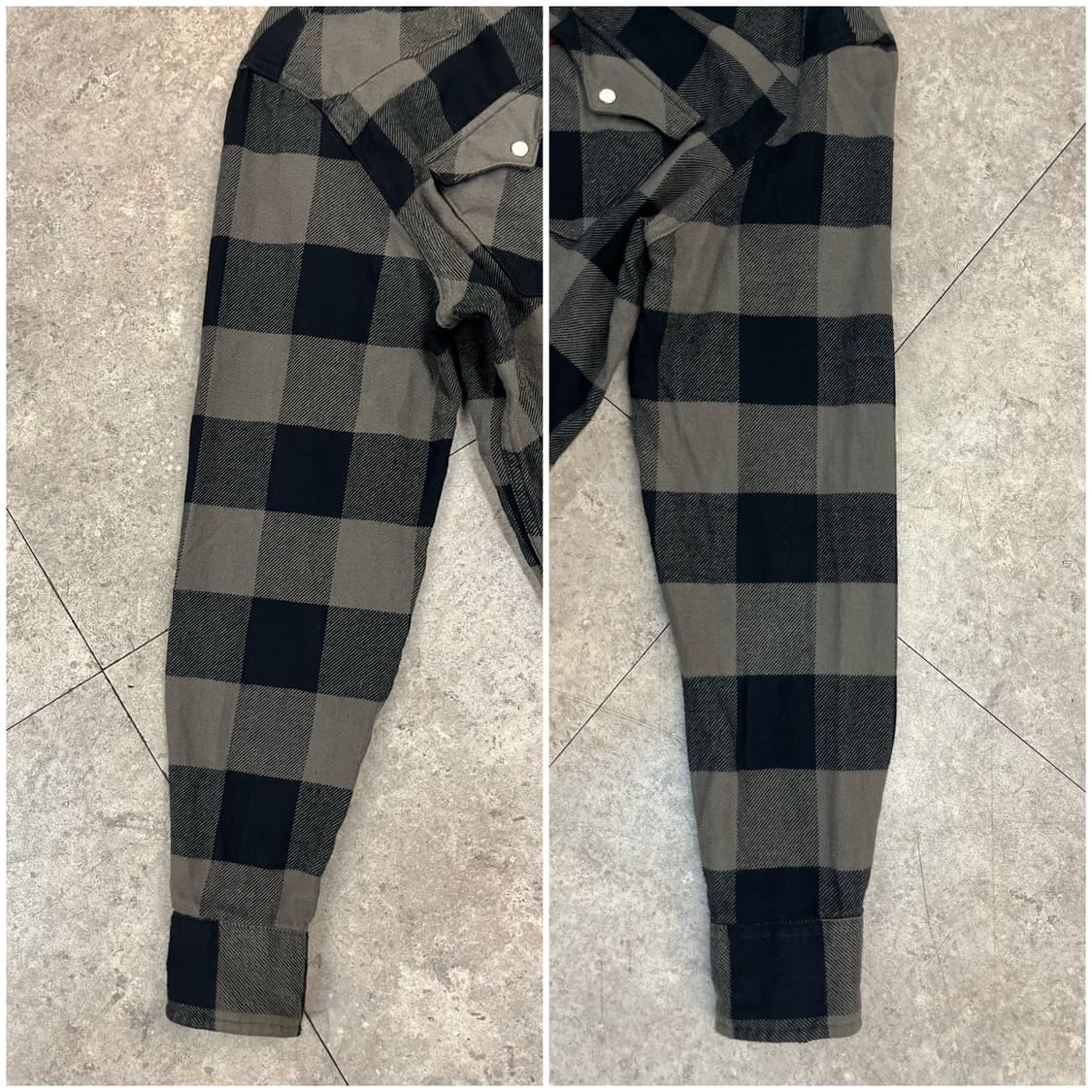 리바이스 웨스턴 체크 셔츠 차콜 L #csz3312 상품이미지7