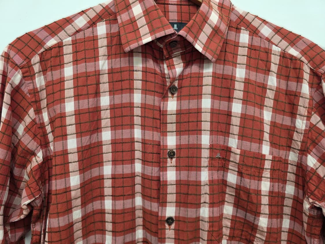 랑방 정품 남자 체크 셔츠남방.  싸이즈 95 상품이미지3