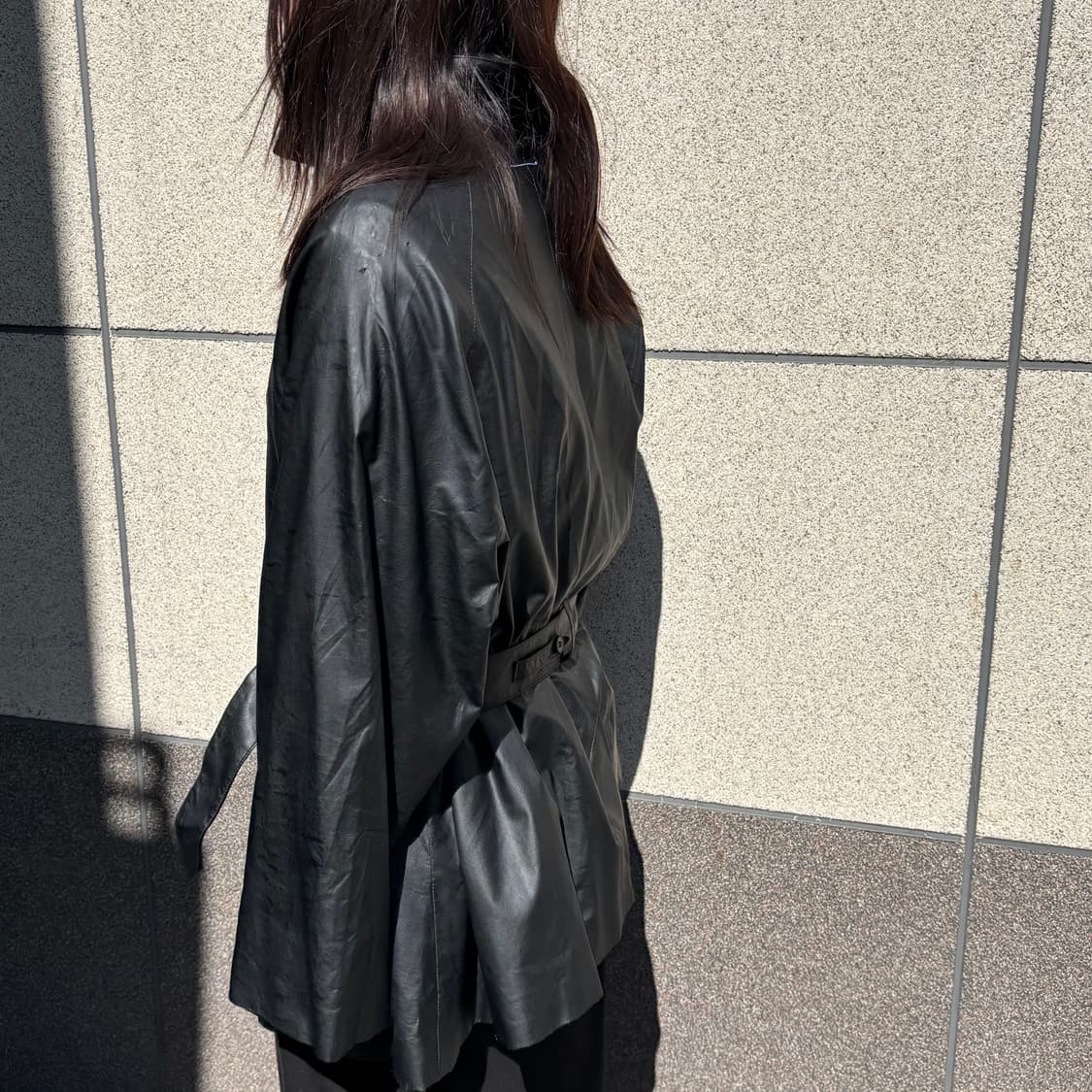 margiela mm6 faux leather wrap jacket 상품이미지2