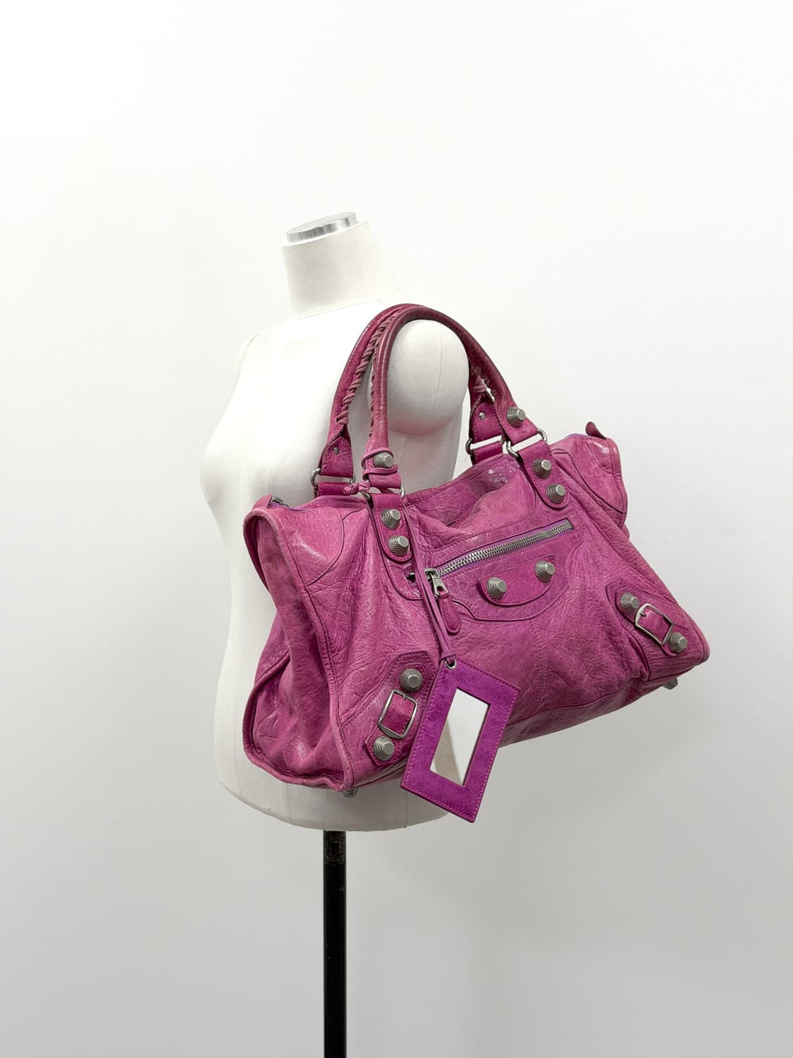 발렌시아가 자이언트 21 실버 워크 모터백 상품이미지2