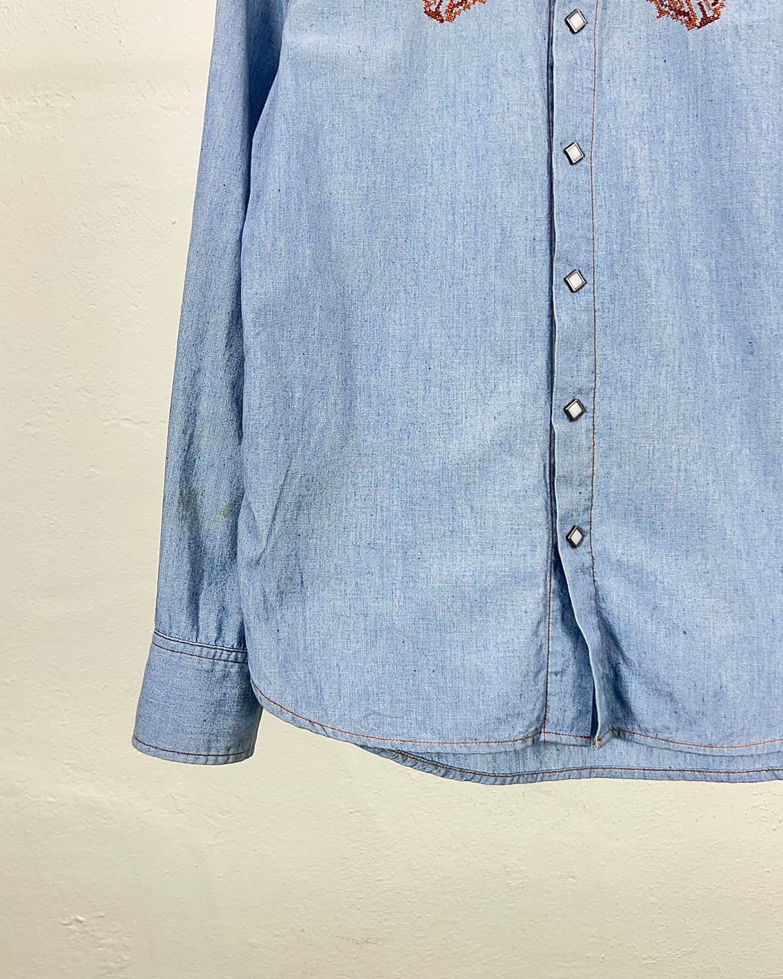 캐피탈 웨스턴 펄 스냅 요크 데님 셔츠 상품이미지4