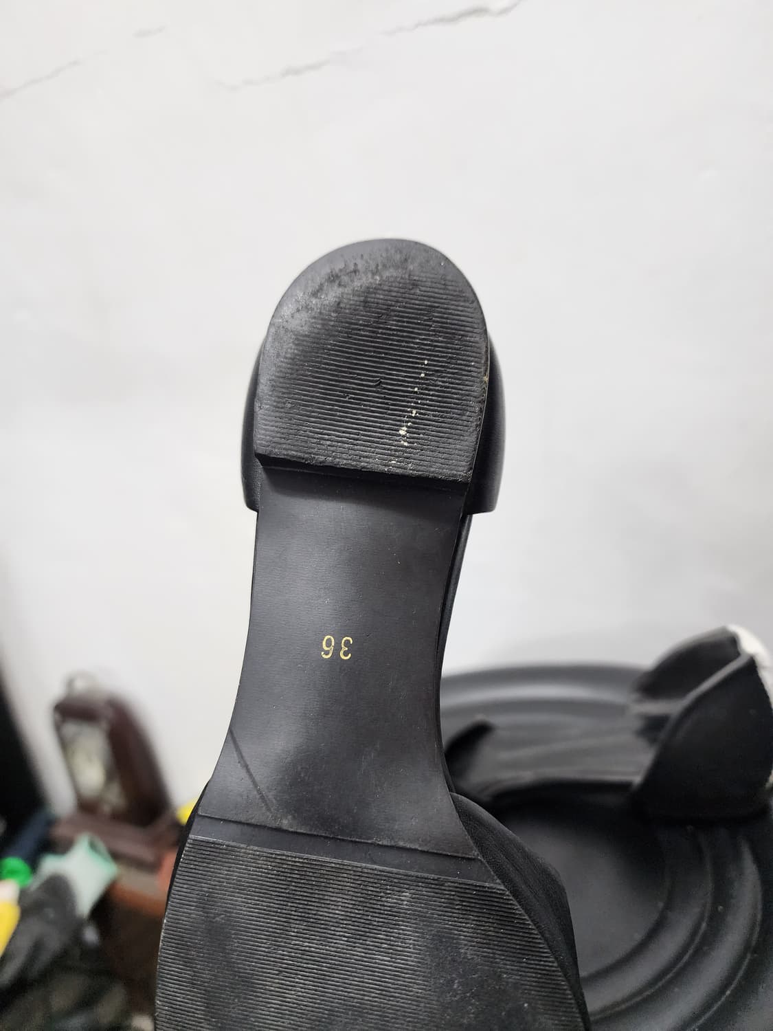 베이직 블랙/화이트 플랫 슈즈 상품이미지5