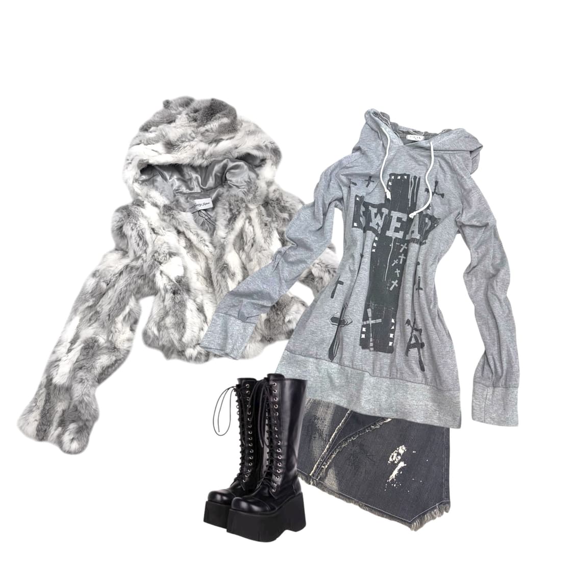 그레이 퍼 세트 상품이미지1