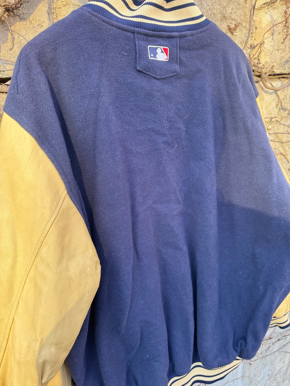 90s 마제스틱 빈티지 뉴욕 양키스 울 레더암 바시티 자켓 xl 상품이미지9