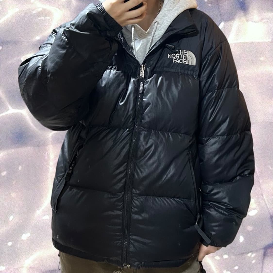 노스페이스 구스다운 눕시 패딩 700 블랙 95 M 상품이미지2