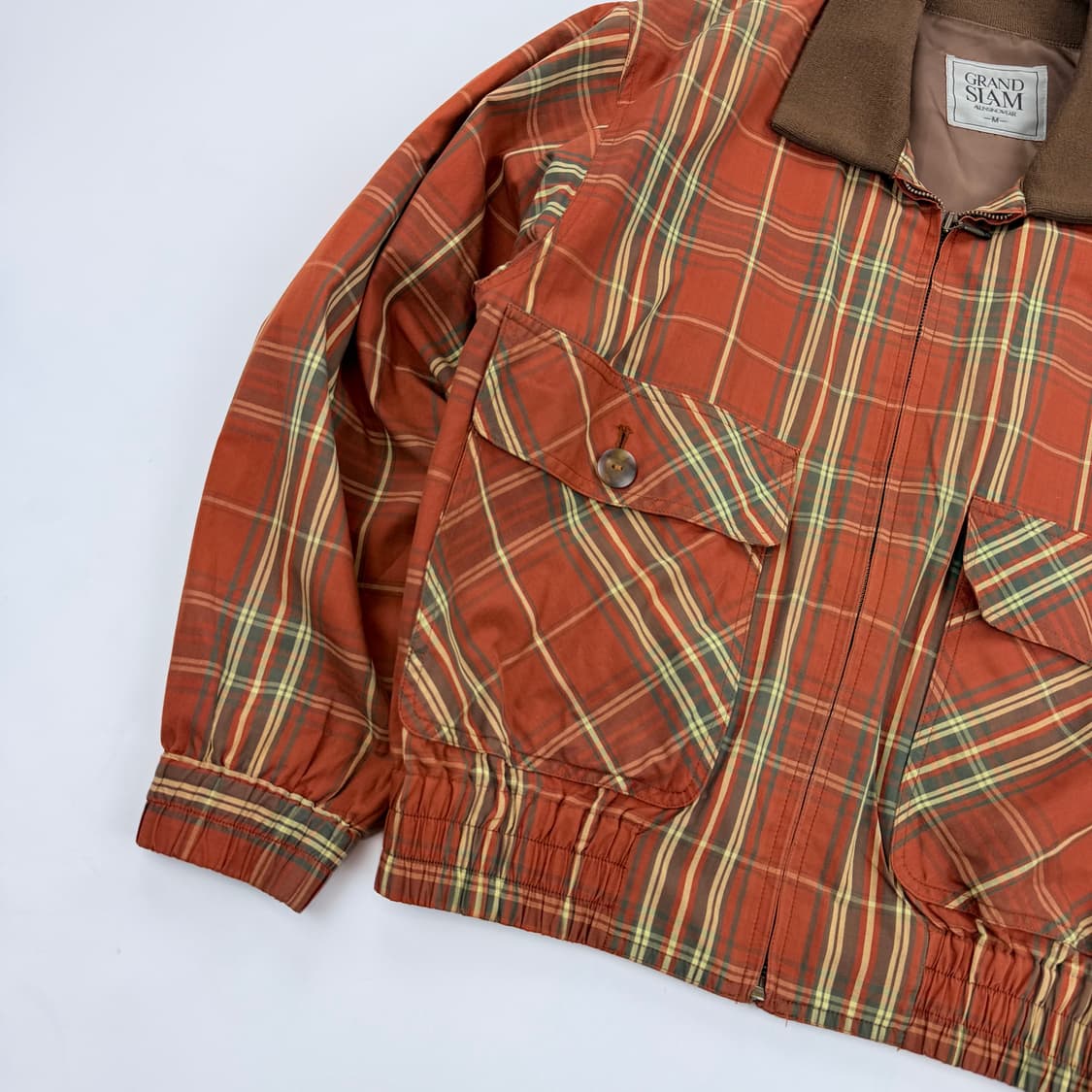 먼싱웨어 체크 블루종 자켓 상품이미지3