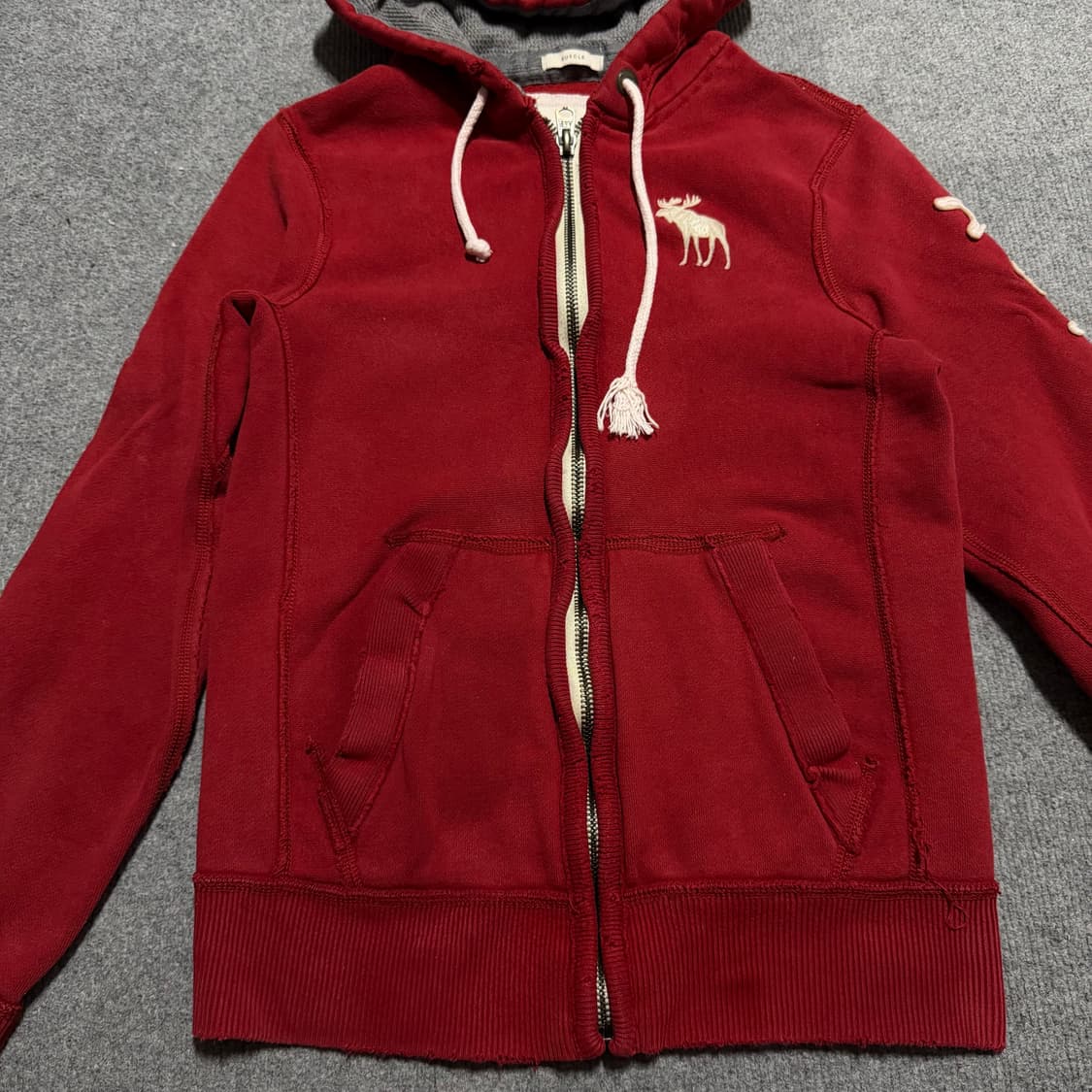 아베크롬비 레드 후드집업 s 상품이미지2