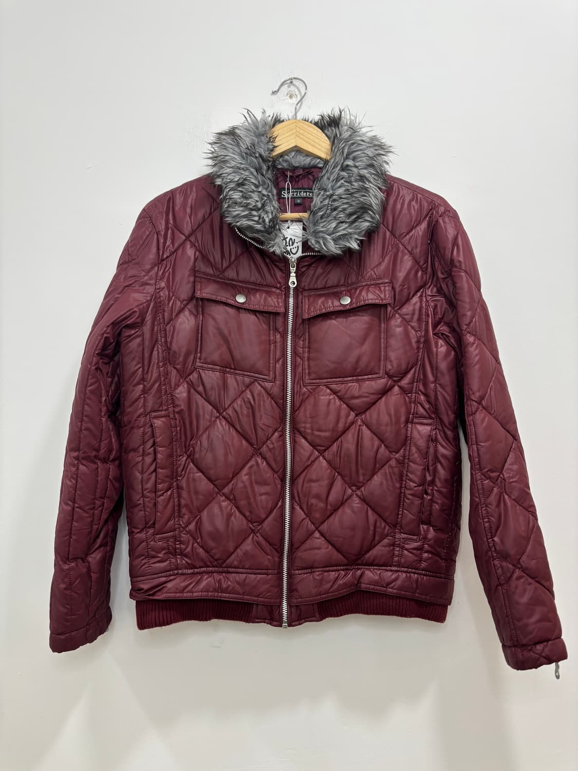 Sorridere 버건디 퍼 패딩 자켓 상품이미지5