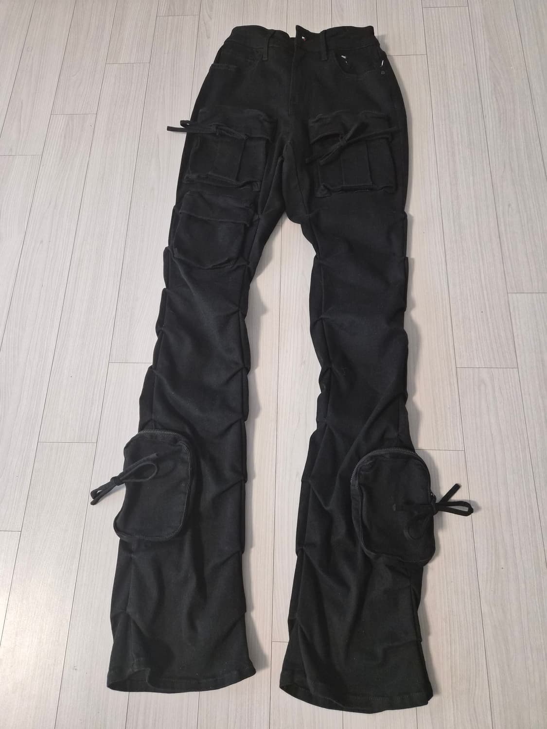 스모크 라이즈(Smoke Rise) 블랙 멀티포켓 카고 팬츠 / S사이 상품이미지1