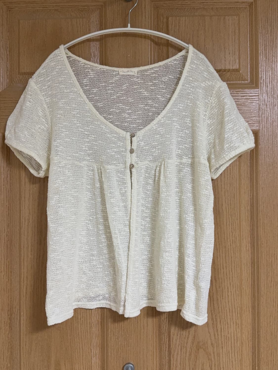 빈티지 모리걸 레이어드 단추 니트 가디건 상품이미지1