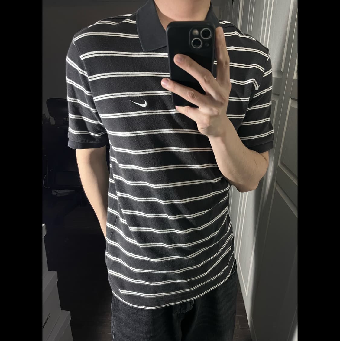 [L] NIKE 나이키 스트라이프 카라티 상품이미지1