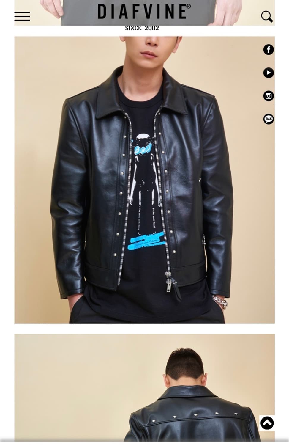 디아프바인 레더 자켓 상품이미지3