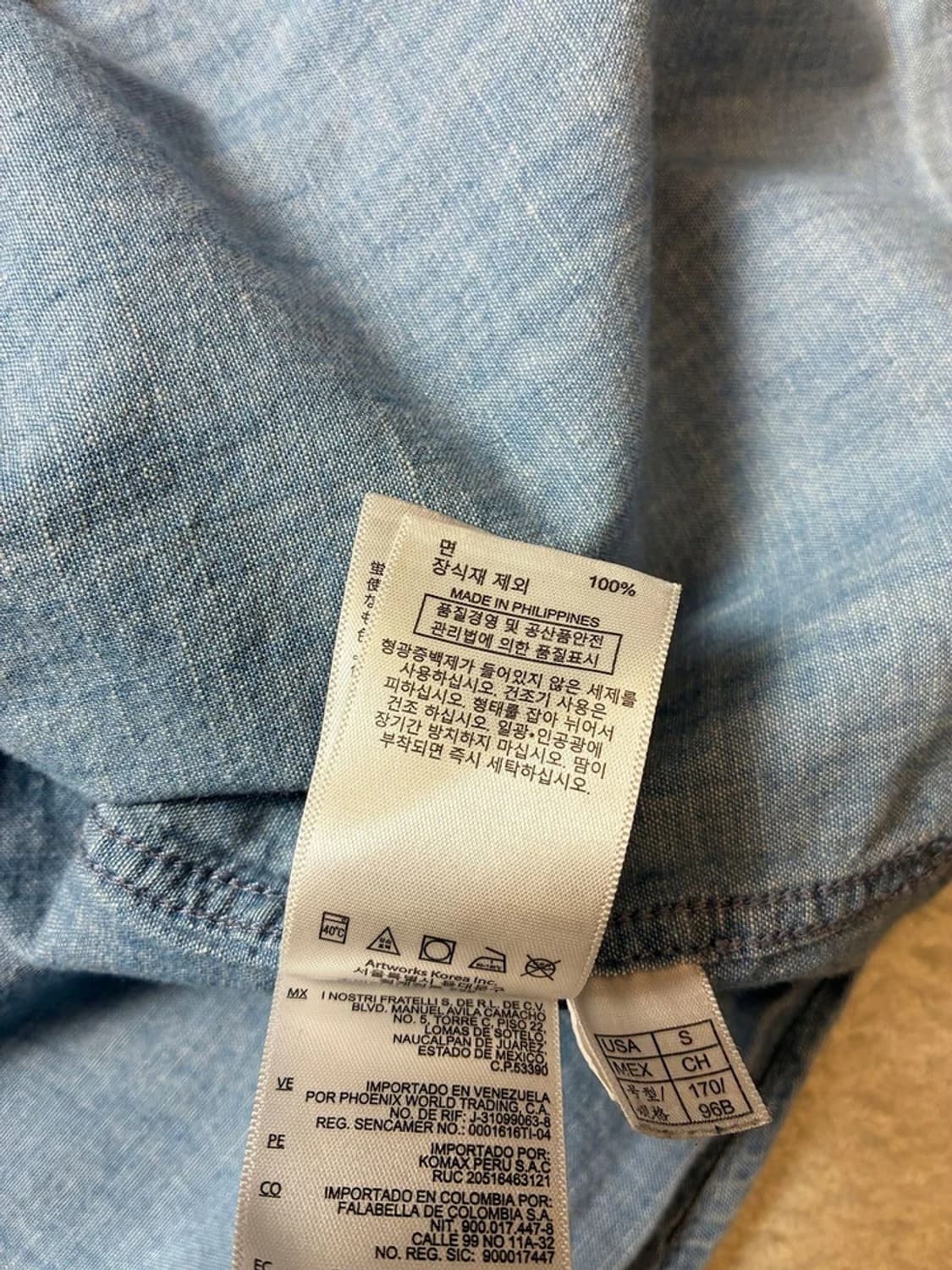 브룩스브라더스 로고 샴브레 데님 셔츠 PN7459 상품이미지8