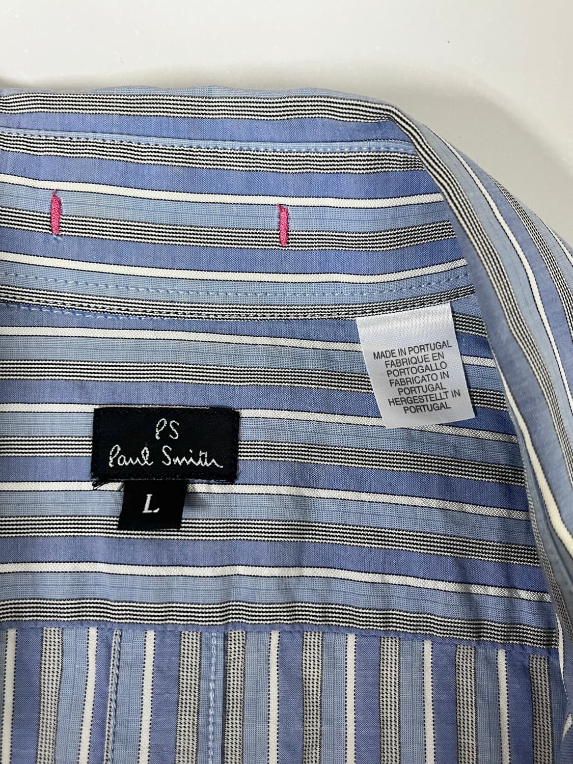 L) 폴스미스 스트라이프 셔츠 블루 상품이미지4