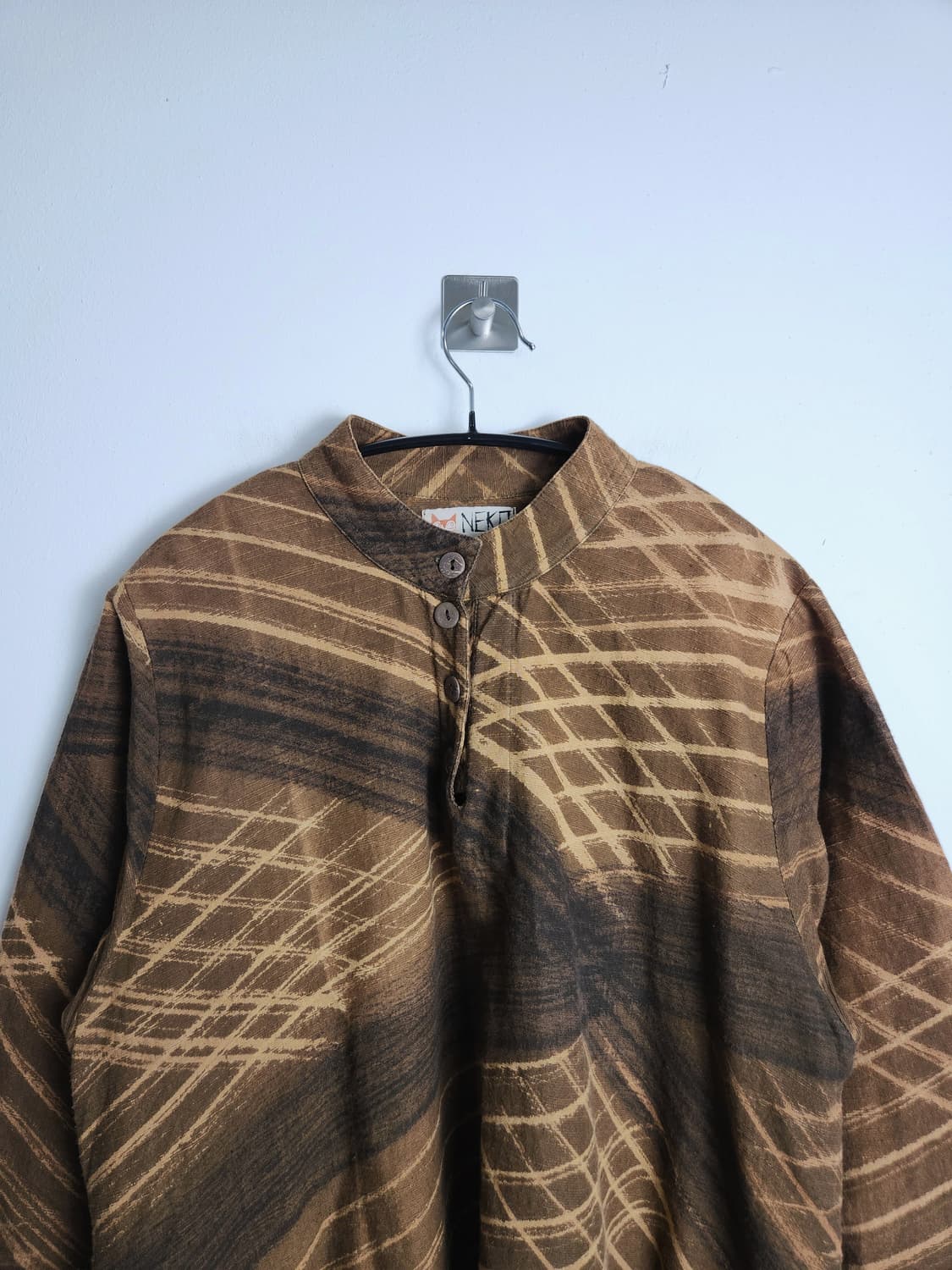 언발 패턴 롱 블라우스 상품이미지5